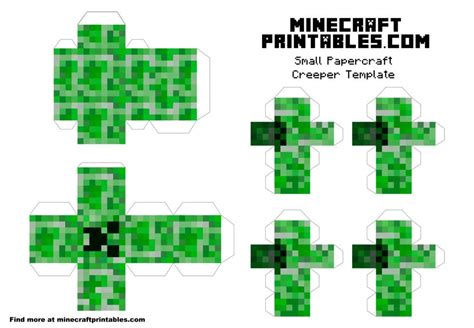 Minecraft Printable Creeper Template