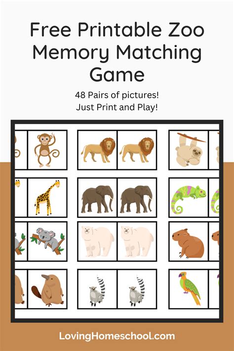Minecraft Printable Matching Game