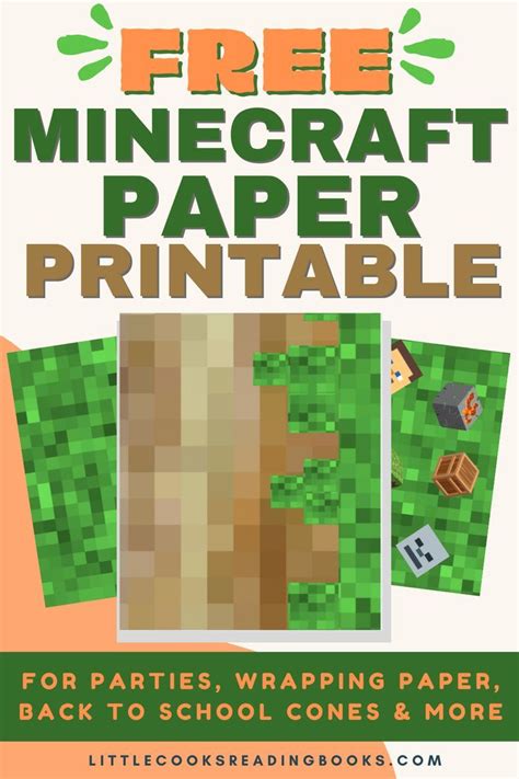 Minecraft Printable Scrapbook Paper