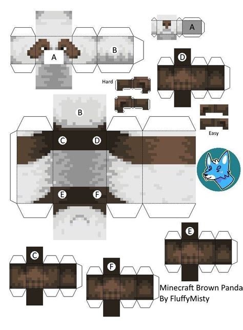 Minecraft Printables Papercraft Panda