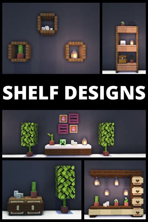Minecraft Shelf Designs