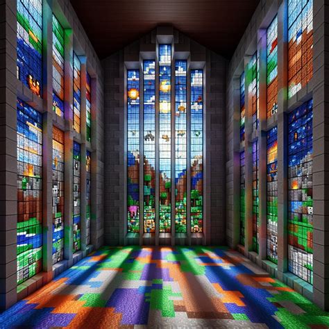 Minecraft Stained Glass Window