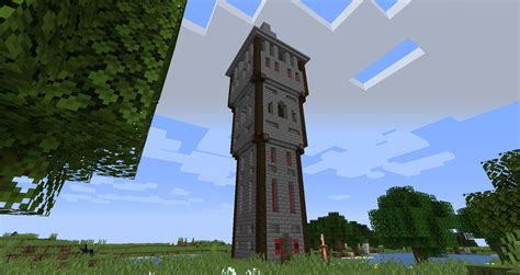 minecraft stone brick tower