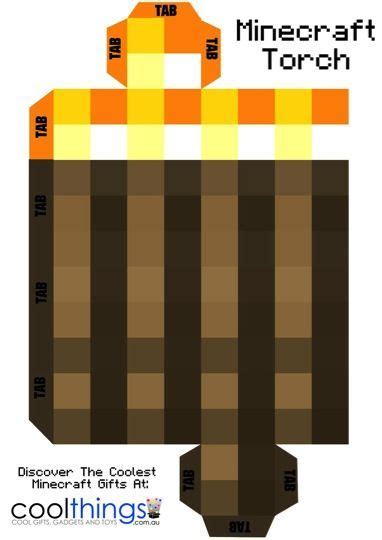 Minecraft Torch Printable