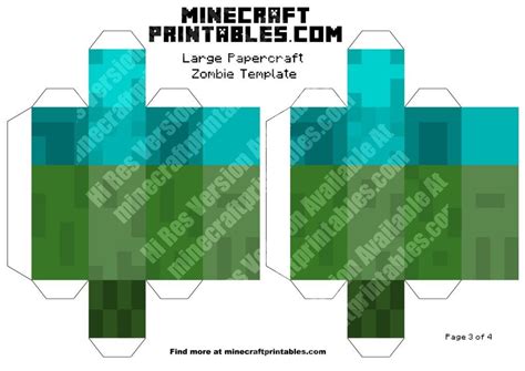 Minecraft Zombie Skin Printable