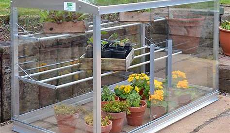 Mini serre de jardin en verre et aluminium H.150cm, vente