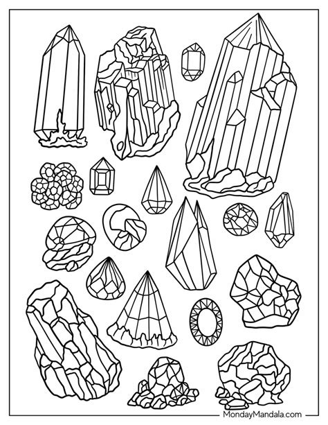 Mini Crystals Coloring Pages