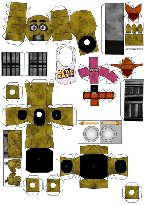 Mini Fnaf Characters Printables Folds