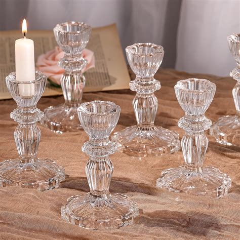 Mini Glass Candlestick Holders