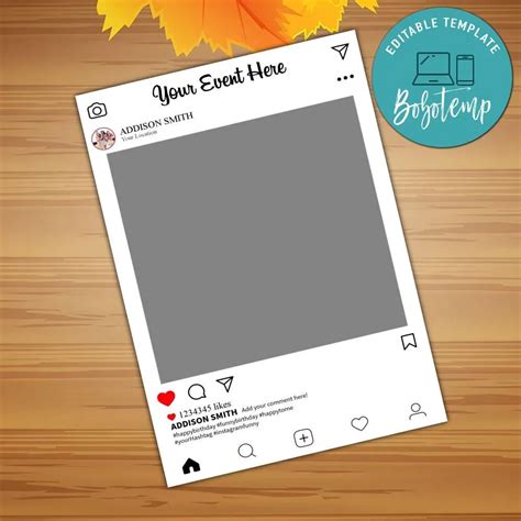 Mini Instagram Booth Printable