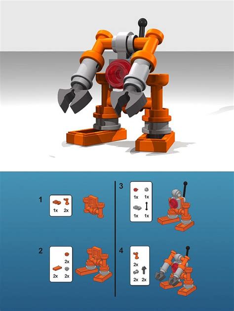 mini lego robots instructions