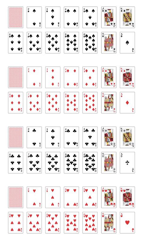 Mini Playing Cards Back Printable