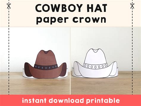 Mini Printable Cowboy Hat