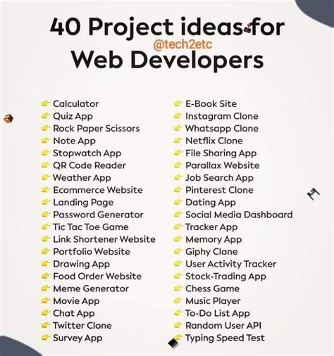 mini project ideas for web development