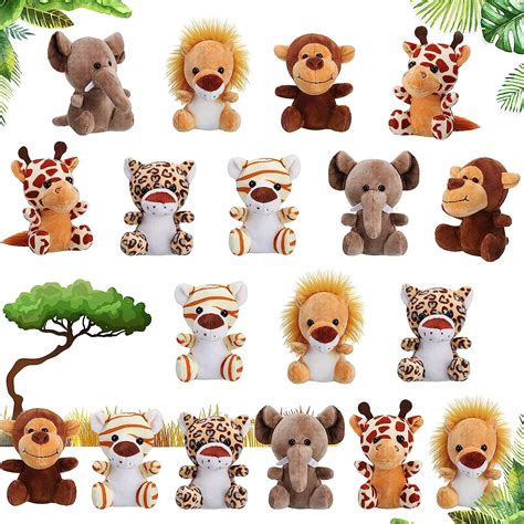 Mini Stuffed Jungle Animals