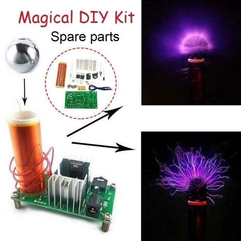 Mini Tesla Coil Kit 15W Mini Music Tesla Coil Plasma Speaker Tesla