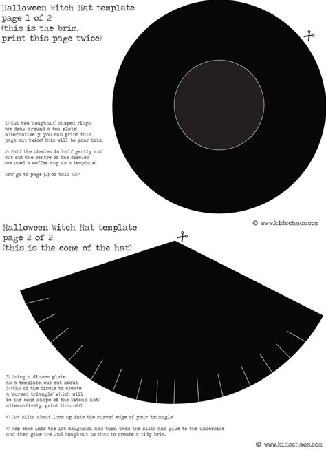 Mini Witch Hat Fascinator Printable Pattern