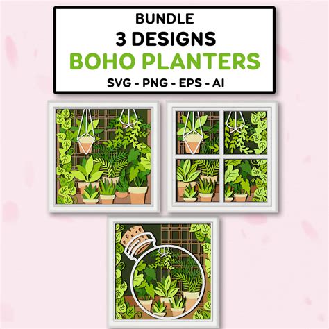 Download mini-plants-planters-template-bundle SVG
