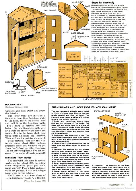 9 Free Dollhouse Plans in 2021 Dollhouse woodworking plans, Doll