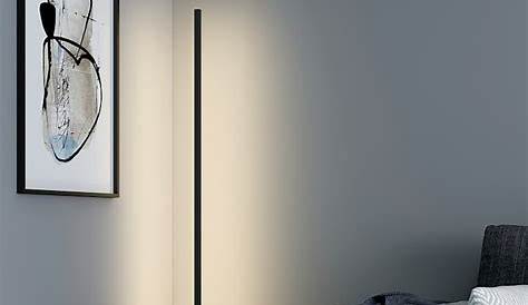 Minimalist LED Corner Floor Lamp White RUE NEON SIGNS