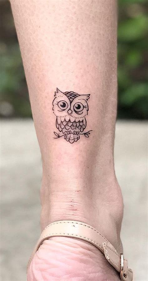 Inspiring Minimalist Owl Tattoo Design References