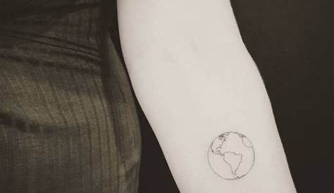 Minimalist Simple Earth Tattoo