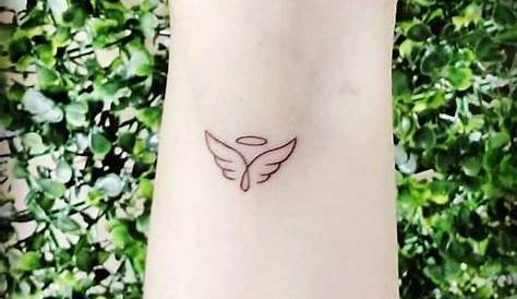 Cute small minimalist angel wing tattoo tattoo 