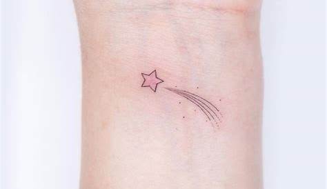 Minimalist Small Shooting Star Tattoo On Wrist, s