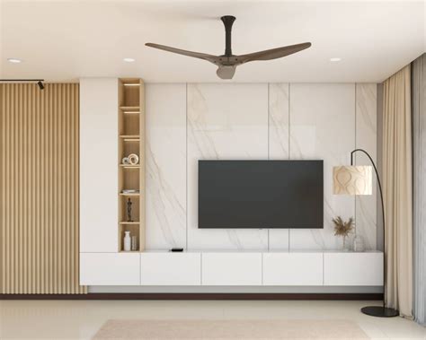 Minimalistic bedroom with TV