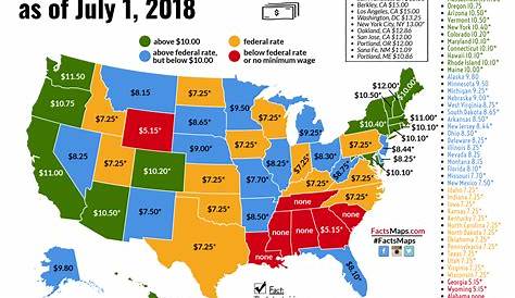 Minimum Wage By State 2018 Map Which s Are Raising Their In