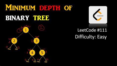 minimum depth of tree leetcode