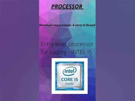 minimum processor for coding laptop