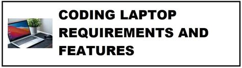 minimum requirements for coding laptop