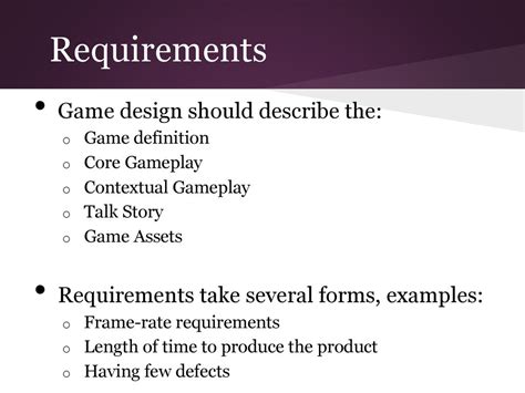 minimum requirements for game development