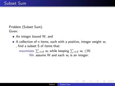 Minimum Subset Sum Problem