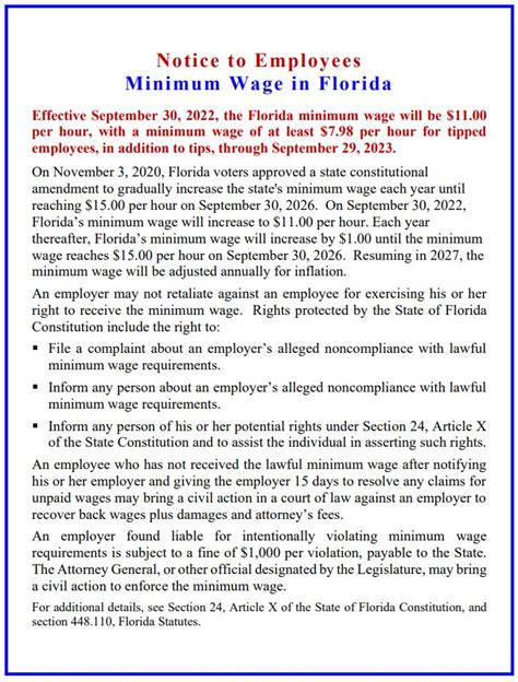 minimum wage in florida 2023 news