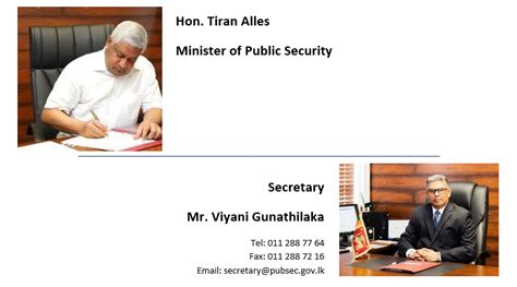minister of public security sri lanka