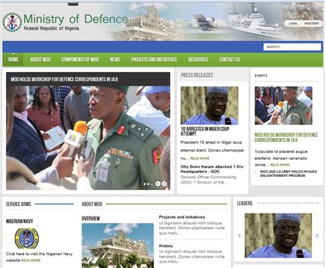 ministry of defense official website