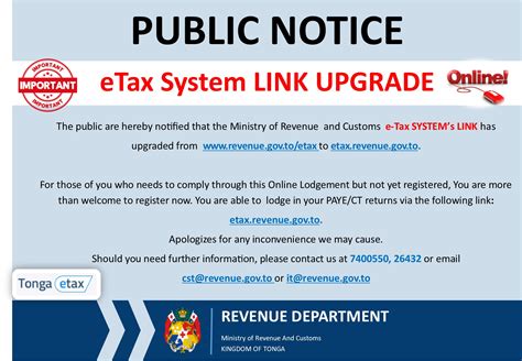 ministry of revenue e-tax