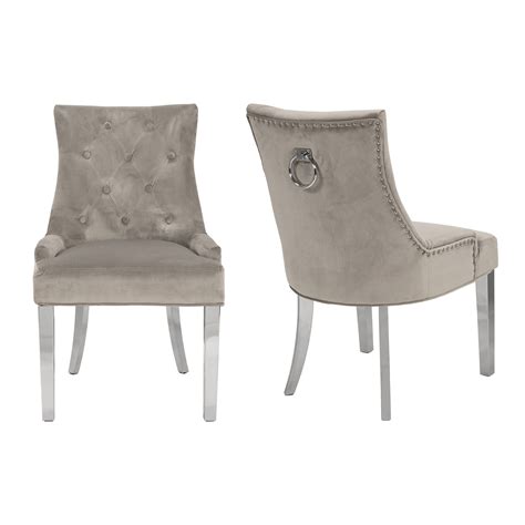 Mink Knocker Back Dining Chairs