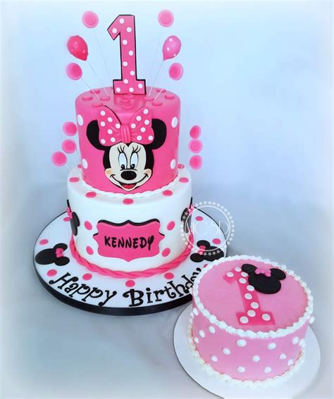 My Pink Little Cake Minnie Mouse 1st Birthday Cake