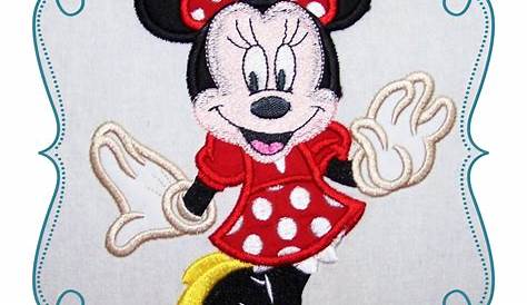 Minnie Mouse Applique Designs Machine Embroidery Face Head And Fill Stitch Paisleycow