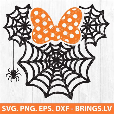 Spider Web Disney Halloween Minnie Mouse SVGPNG Etsy