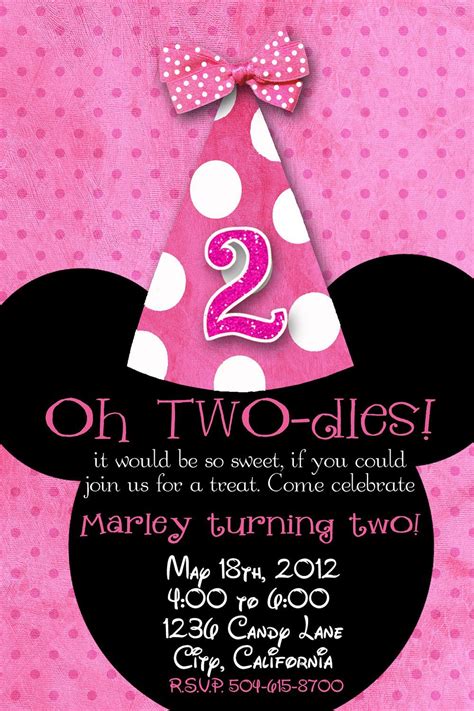 www.enter-tm.com:minnie mouse 2nd birthday invitations template