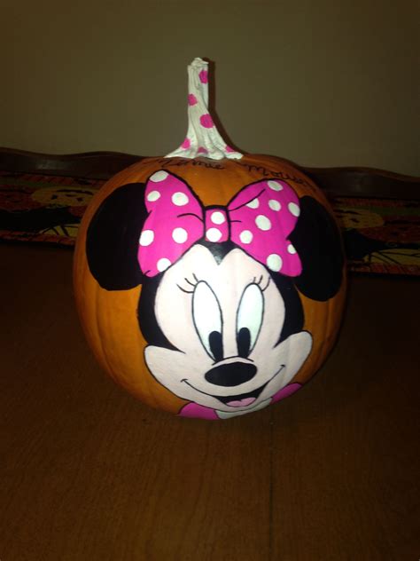 Minnie Mouse Decorated Pumpkin
