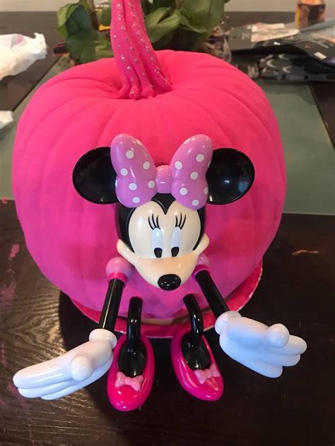 Minnie Mouse Painted Pumpkin