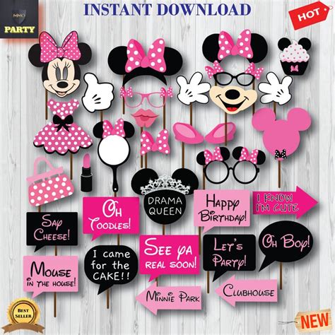 Minnie Mouse Props Printable