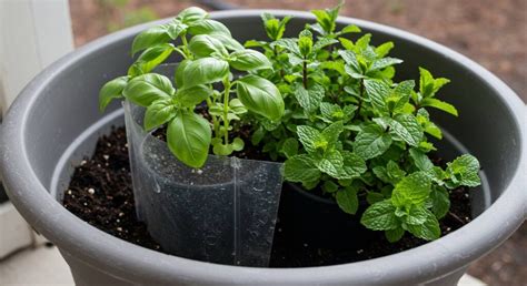 Mint And Basil In Same Pot