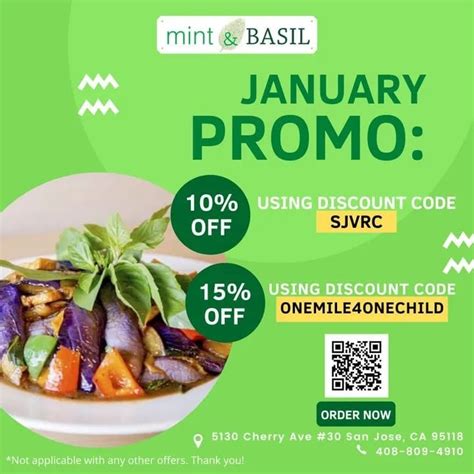 Mint Basil Discount Code