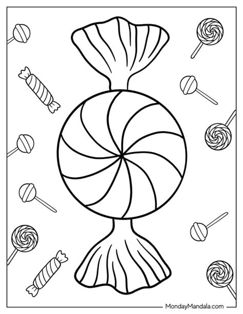 Mint Candy Coloring Page